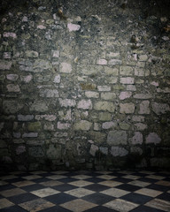 dark empty interior room. may used as background.