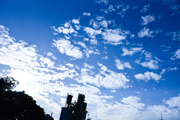 Blue sky and white clouds for background