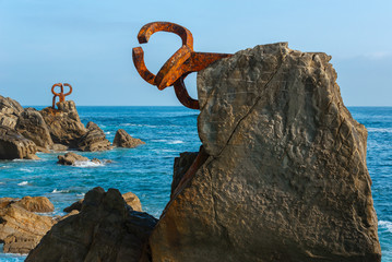 The Comb of the Wind in Donostia-San Sebastian, Spain