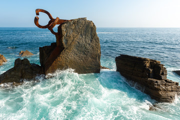 Fototapeta premium The Comb of the Wind in Donostia-San Sebastian, Spain