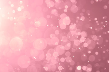 Abstract Pink bokeh defocus glitter blur background.