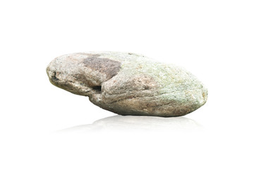Obraz premium Rock stone isolated on white background this has clipping path.