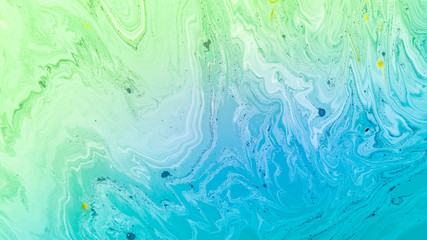 Fototapeta na wymiar Blue Liquid marble abstract surfaces Design.
