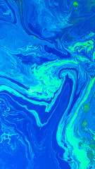 Blue Liquid marble abstract surfaces Design.