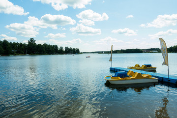 Swornegacie rower wodny jezioro lato wakacje
