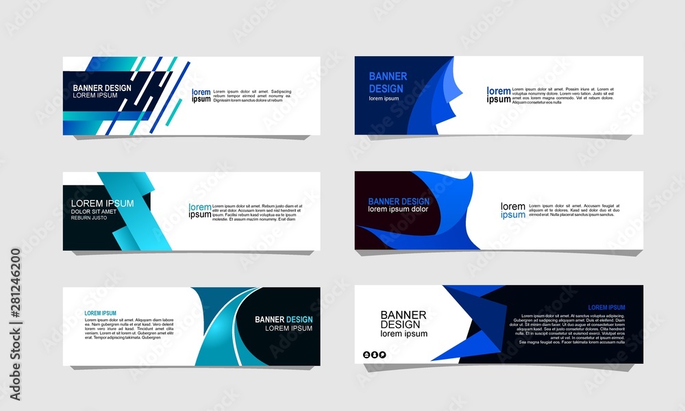 Sticker vector abstract design banner web template.
