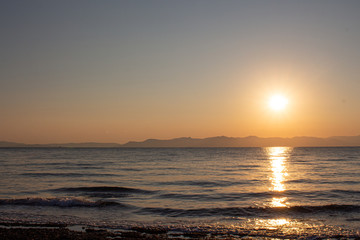 sunset over the sea
