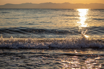 sunset over the sea