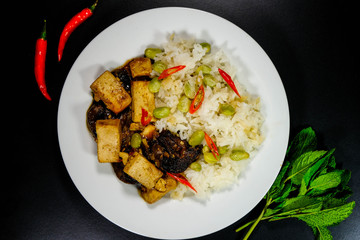 Healthy Sticky Teriyaki Tofu With Rice