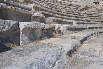 the ruins of the ancient Roman amphitheatre
