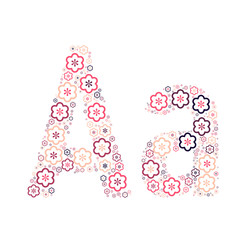 Letter of the alphabet of colored flowers positive fun mozaykoy.