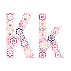 Letter of the alphabet of colored flowers positive fun mozaykoy.