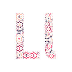 Letter of the alphabet of colored flowers positive fun mozaykoy.