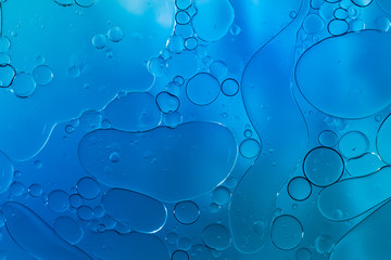 Abstract Blue water bubbles background