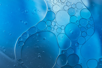 Abstract Blue water bubbles background