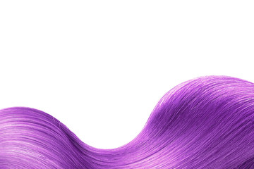 Purple shiny hair as background. Copyspace