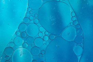 Abstract Blue water bubbles background
