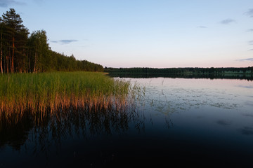 landscape with lake and sky