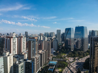 Fototapeta na wymiar Vista aérea do Itaim Bibi em São Paulo, Brasil