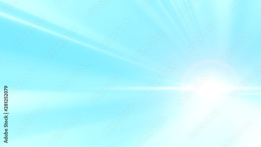 Poster 3d rendering of abstract fast moving stripe lines with glowing sun light flare. high speed motion bl
