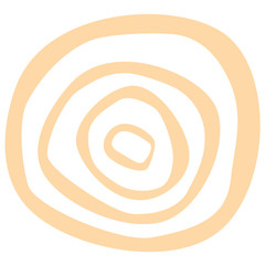 Abstract modern and stylish digital shape on the white isolated background. Creative colorful form. Clip art element.