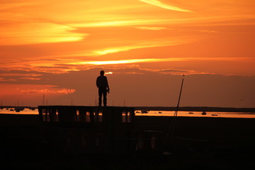 Fototapeta premium Man at Sunset