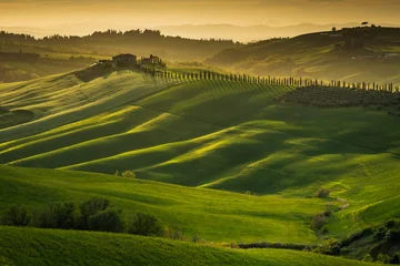 Fotobehang Toscane Impressive autumn landscape,view with cypresses Tuscany,Italy  © PawelUchorczak
