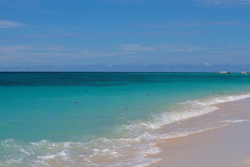 Beach in Mantanani island, Sabah Malaysia. A famous island in Malaysia for tourism activites.