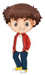 Cute happy smiling child isolated on white background