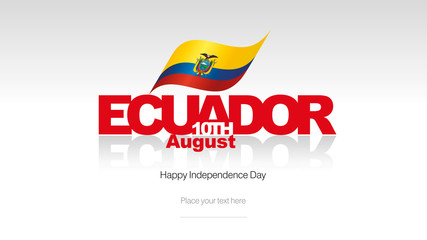 Ecuador Independence Day flag logo icon banner