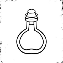 Lab bottle icon. Halloween icon. Labolatory icon. Magic bottle icon.