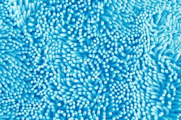 Photo sur Plexiglas Photographie macro Texture of blue microfiber fabric