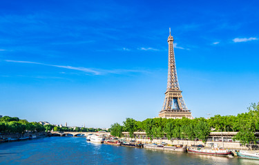 Fototapeta na wymiar 世界遺産　パリのセーヌ河岸　エッフェル塔