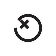 ox circle geometric line logo vector