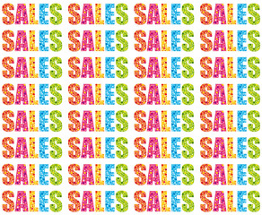 Multicolored summer sales wallpaper or newsletter background.