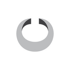 3d ring shape symbol logo vector