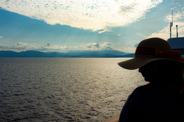 woman on the ship