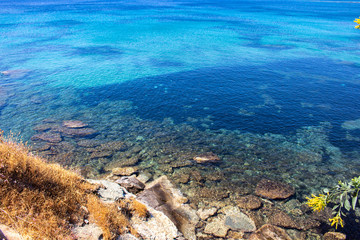 aerial view of the sea
