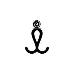 letter ij simple doodle logo vector