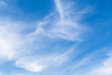 Obraz premium Blue sky with cirrus clouds at day