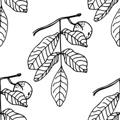 abstract seamless floral pattern Walnut