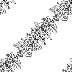 abstract floral seamless pattern with leaves, ivy