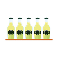 bottle juices market shelf design