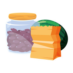 fresh fruits and vegetables vector ilustration