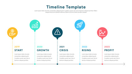 Infographic elements for content, diagram, flowchart, steps, parts, timeline, workflow, chart with five options. Vector illustration