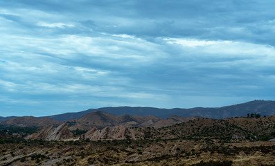 Fototapeta na wymiar landscape with mountains and blue sky