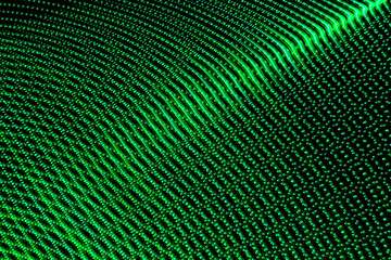 3d illustration. Curvilinear patterns of bright color on black background. Long exposure light painting. Abstract pattern formed by colored dots.