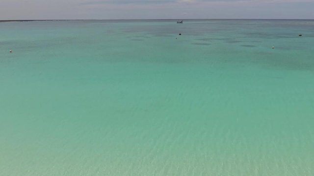 Aerial view of La Tortuga Island in Northern Venezuela, 45 nautical miles from Cabo Codera Venezuelan Coast
