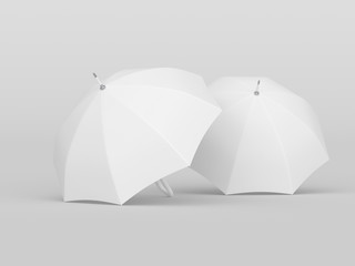 Umbrella studio photo. Mockup. 3D rendering