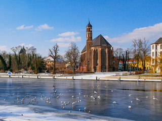 Johanniskirche in Brandenburg an der Havel im Winter